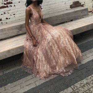 Rose gold Panoply Prom dress